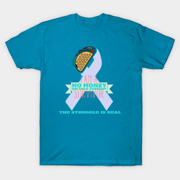 Taco Struggle - pastel lgt T-Shirt by XLR8EDmedia